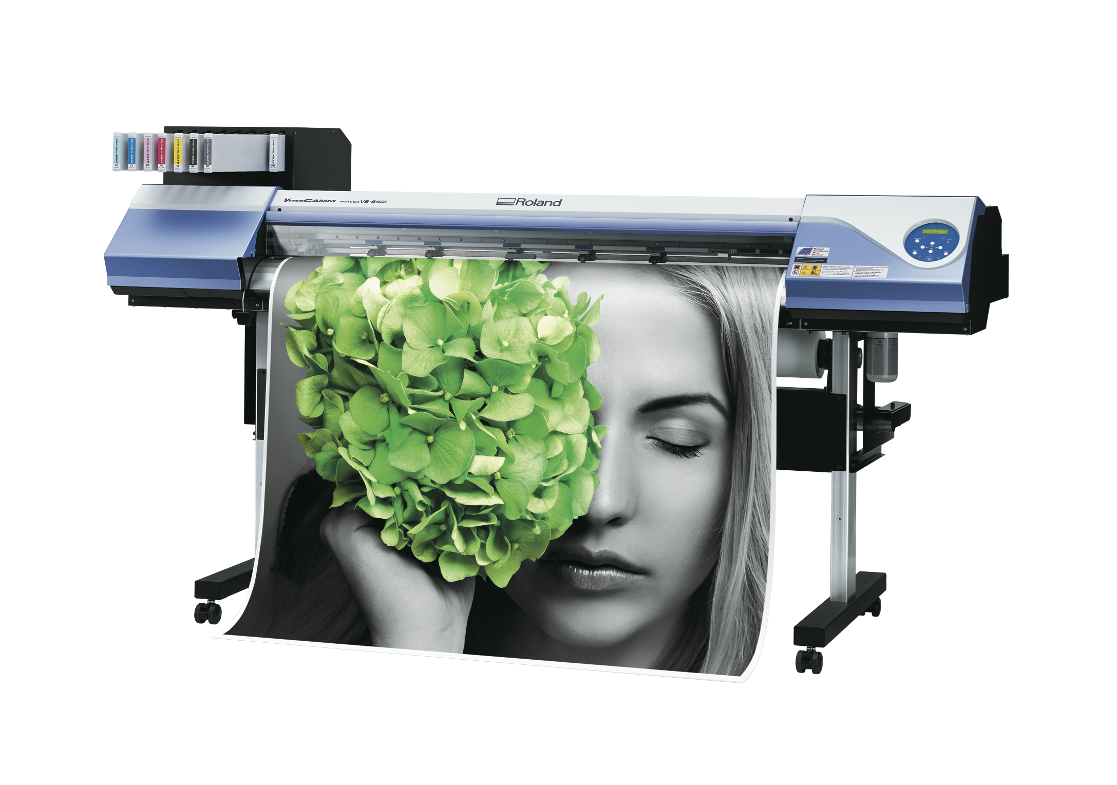 Ploter wielkoformatowy Roland VersaCAMM VS-640i z wydrukiem